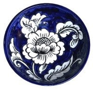 Blue and White Gardenia Pattern Bowl ~Medium~