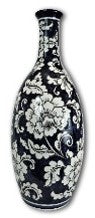 Gardenia Pattern Bottle Shape Vase