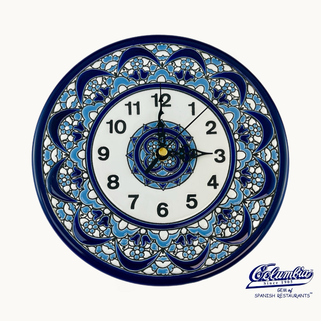 Handcrafted Spanish Ceramic Wall Clock – Columbia Operating