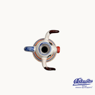 Ceramic teapot with colorful design on a white background, featuring the El Cangrejo logo.