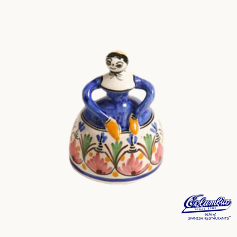 Ceramic Bell In The Shape of a Senorita- Large sized