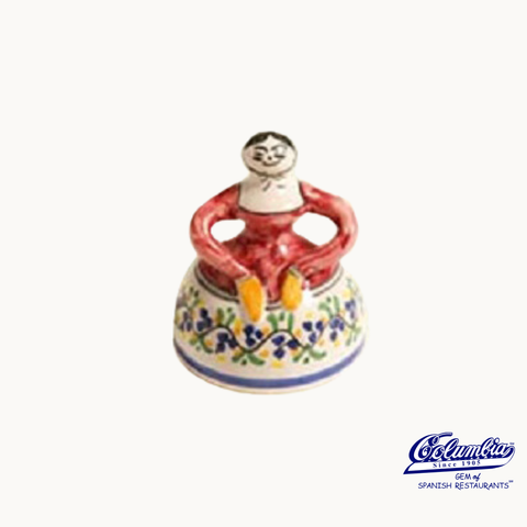 Ceramic Bell In The Shape of a Senorita - Small sized