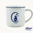 White Coffee Mug with Columbia Ship Logo on white background