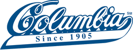 Columbia logo with 'Since 1905' text in blue on a white background