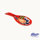 Decorative ceramic spoon rest with floral design on a white background, featuring the El Cотa logo.