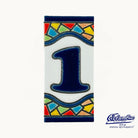 Tiled number '1' with colorful border on a white background, featuring the Columba logo.
