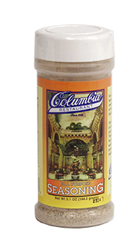 Columbia Restaurant All-Purpose Seasoning, 5.1-ounce shaker bottle with illustrated restaurant label