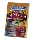 A packaged Columbia Sangria Mix with a picture of a colorful sangria pitcher and a glass of sangria.