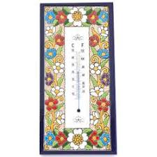 Spanish Ceramic Inlay Thermometer